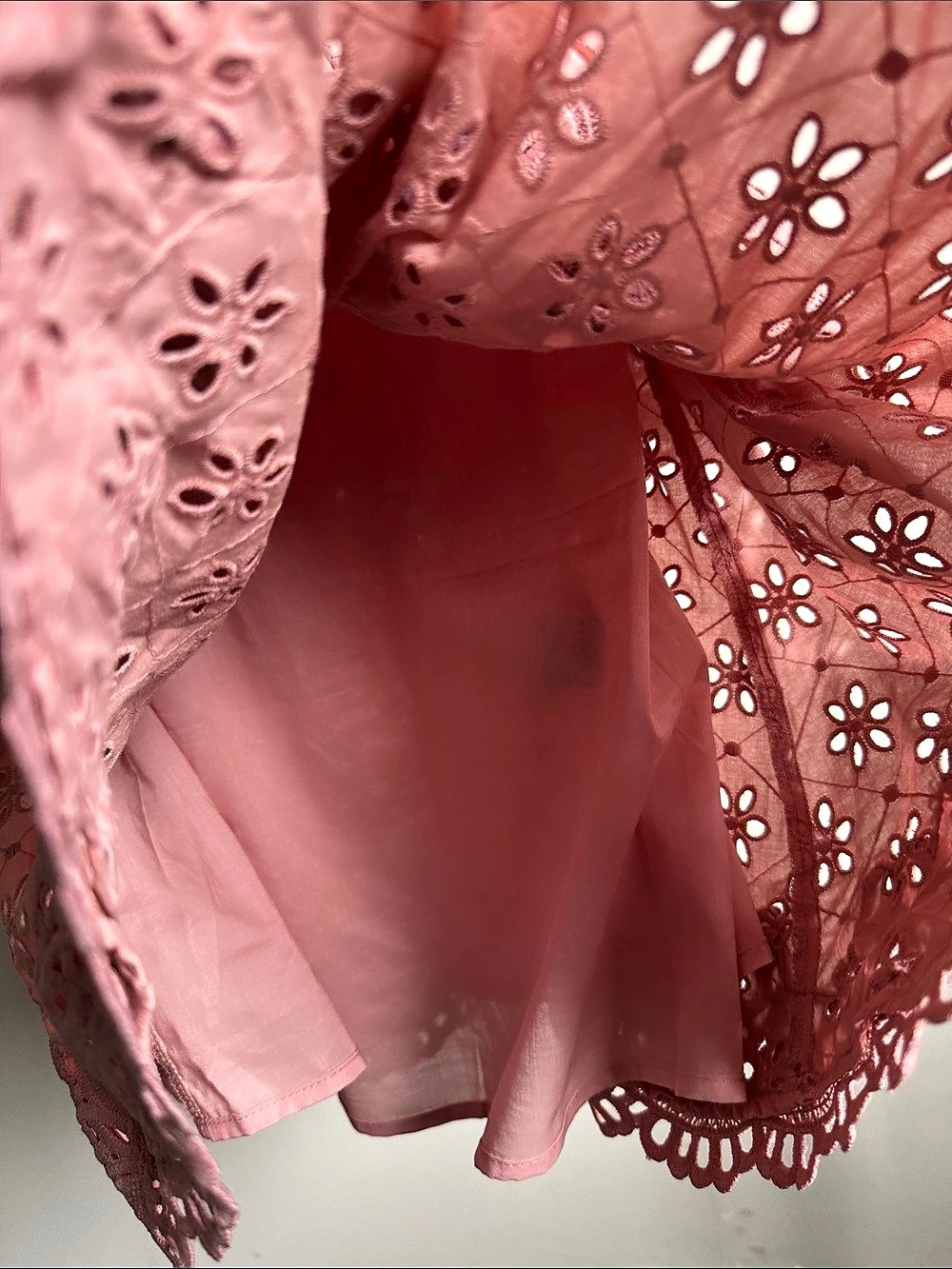NBD Eyelet Lace Mini Dress in Pink Size Small Like New - Picture 10 of 11
